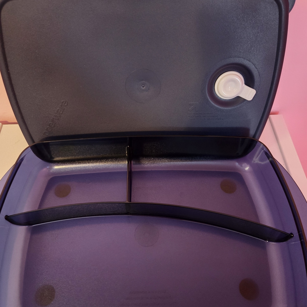 Tupperware Divided Rectangular Vent N Serve Container - Picture 2 of 4